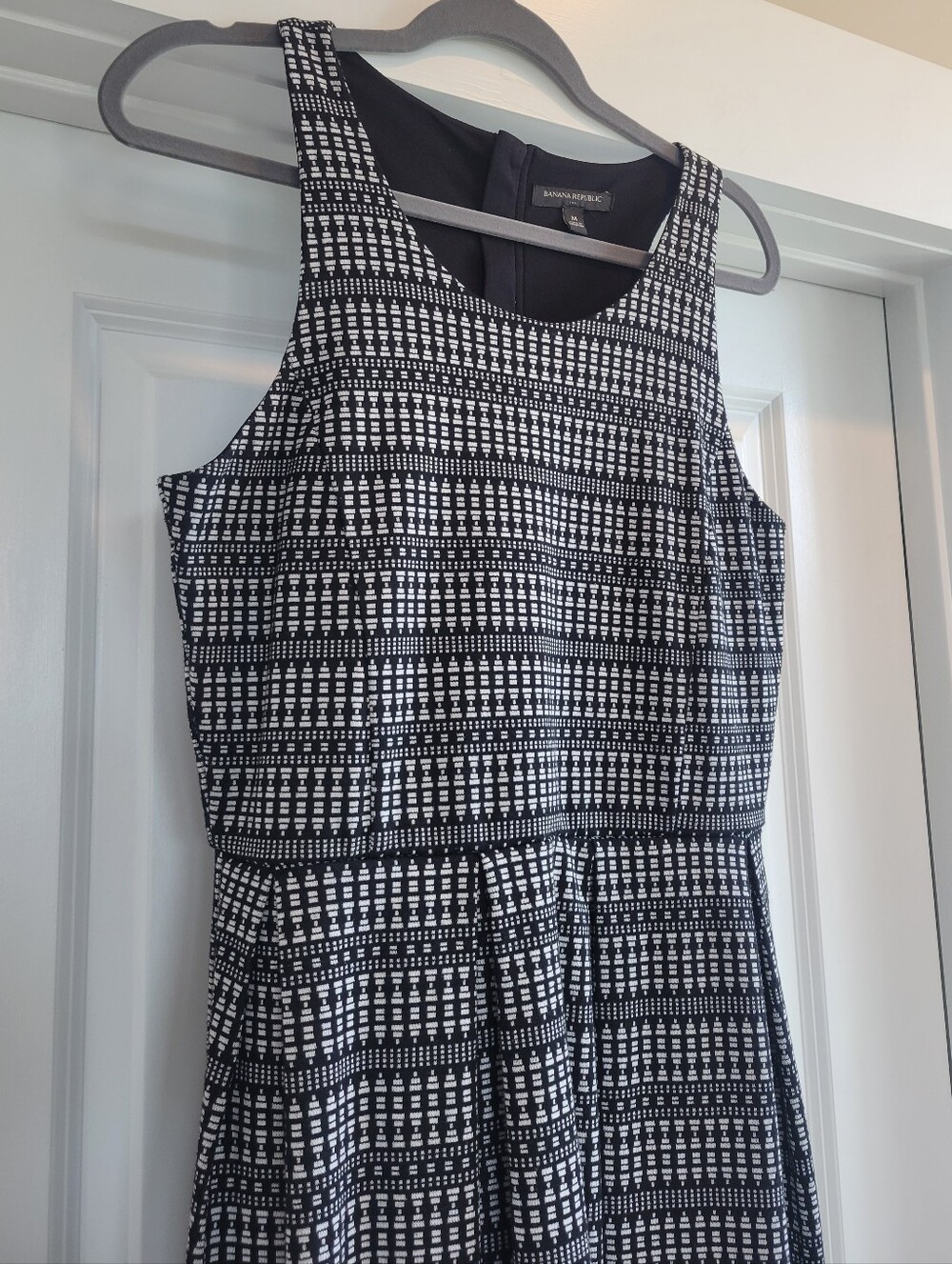 Banana Republic Black and White Geometric Dress